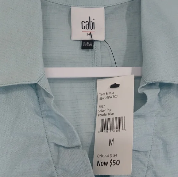 Cabi Light Blue Sleeveless Blouse - Picture 2 of 4
